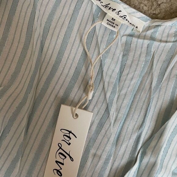 For Love & Lemons Leslie Mini Dress Blue Size M - Picture 5 of 10